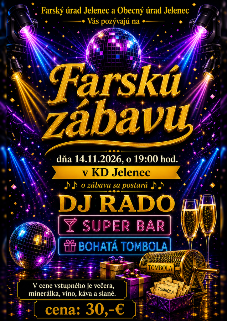 Farská zábava-pozvánka