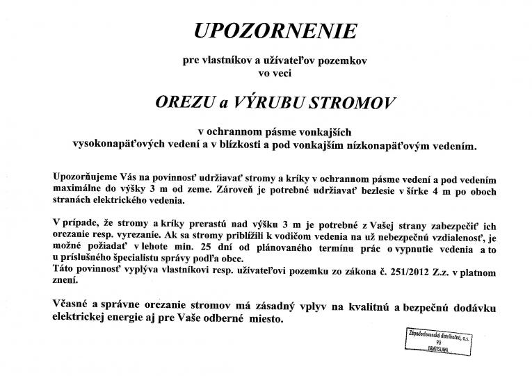 orez a&nbsp;výrub stromov