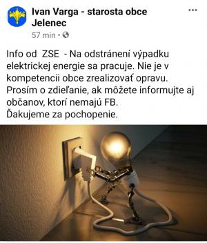 Informácia od ZSE